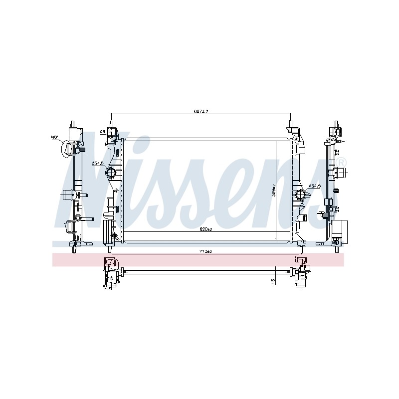Radiateur Refroidissement Moteur Pour Opel Adam Corsa E Vauxhall Adam