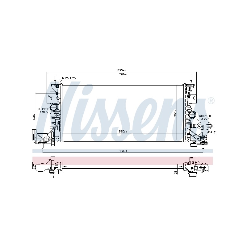 Radiateur Refroidissement Moteur Pour Opel Astra K Vauxhall Astra MK VII (K)