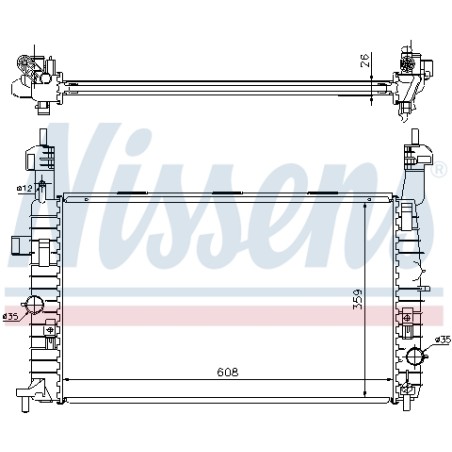 Radiateur Refroidissement Moteur Pour Opel Meriva A Vauxhall Meriva MK I (A)