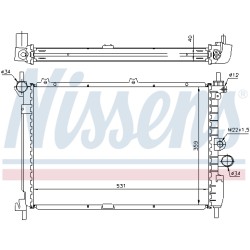 Radiateur Refroidissement Moteur Pour Opel Astra F Vauxhall AstraI (F) 1300103