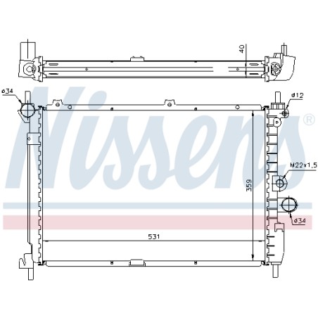 Radiateur Refroidissement Moteur Pour Opel Astra F Vauxhall AstraI (F) 1300103