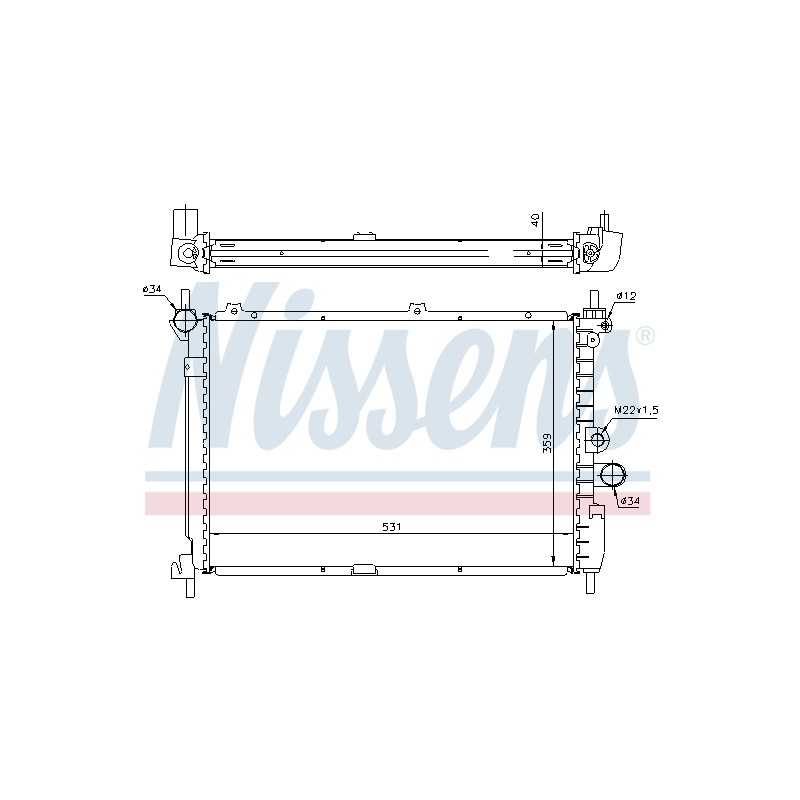 Radiateur Refroidissement Moteur Pour Opel Astra F Vauxhall AstraI (F) 1300103