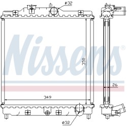 Radiateur Refroidissement Moteur Pour Honda Civic V VI CRX III 19010-P30-G01