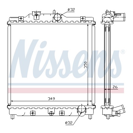 Radiateur Refroidissement Moteur Pour Honda Civic V VI CRX III 19010-P30-G01