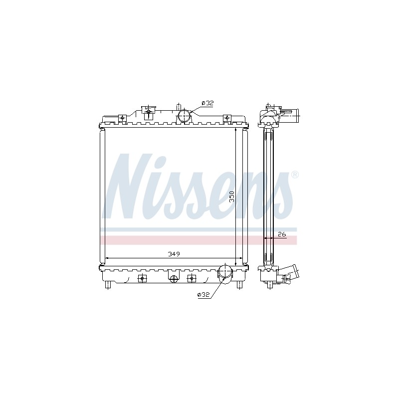 Radiateur Refroidissement Moteur Pour Honda Civic V VI CRX III 19010-P30-G01