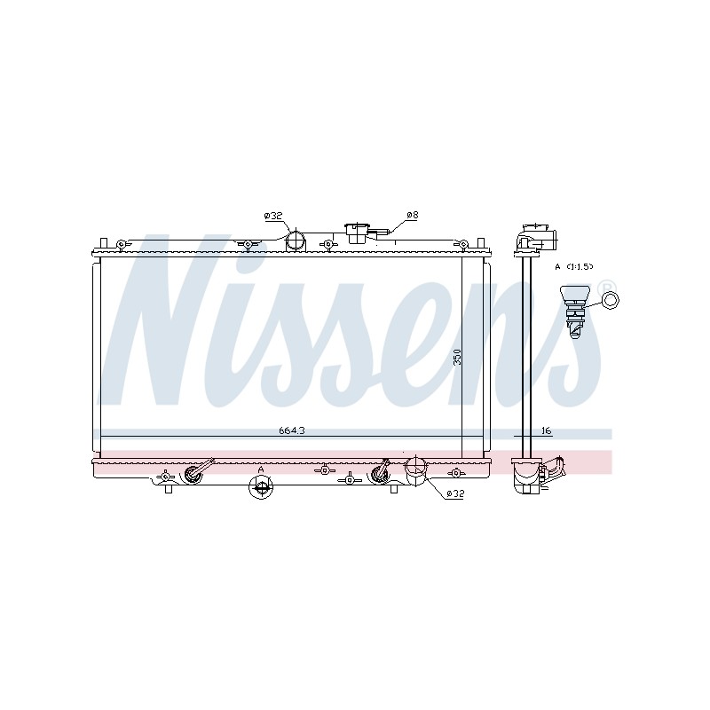 Radiateur Refroidissement Moteur Pour Honda Accord V Prelude 19010-P5L-901