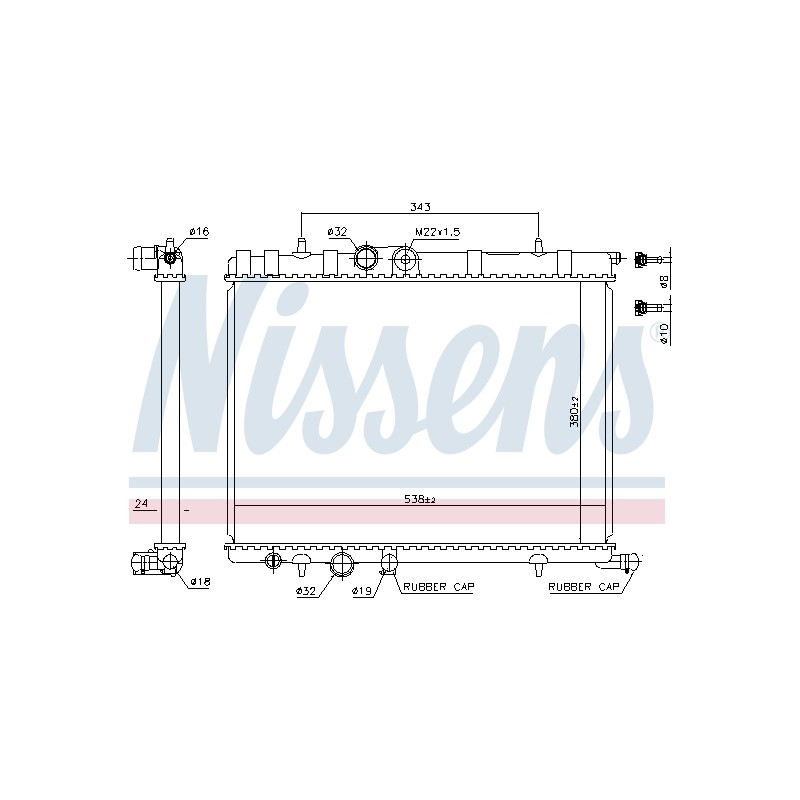 Radiateur Refroidissement Moteur Pour Peugeot 206 206+ 307 308 2008 I Partner