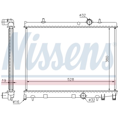Radiateur Refroidissement Moteur Pour Peugeot 206 1330.N2 96483977