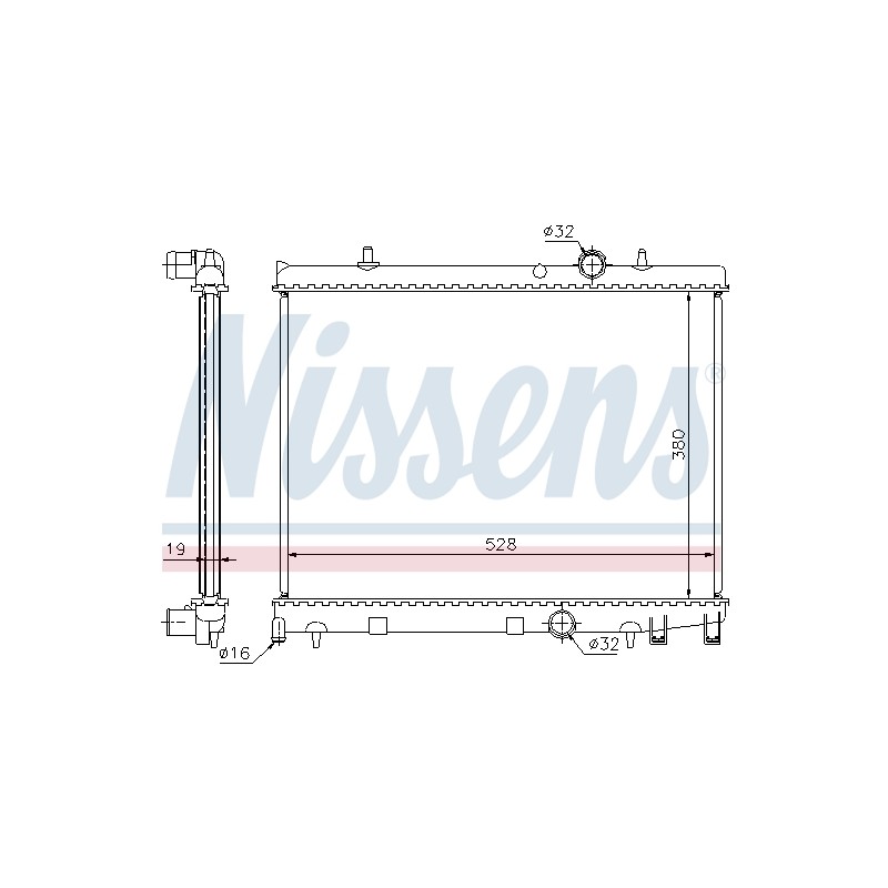 Radiateur Refroidissement Moteur Pour Peugeot 206 1330.N2 96483977