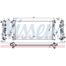 Radiateur Refroidissement Moteur Pour Peugeot Fiat Citroën 13491960 1349196080