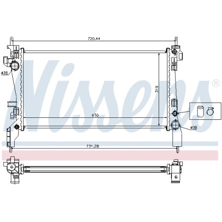 Radiateur Refroidissement Moteur Pour Peugeot Fiat Citroën 1330.T9 51780666