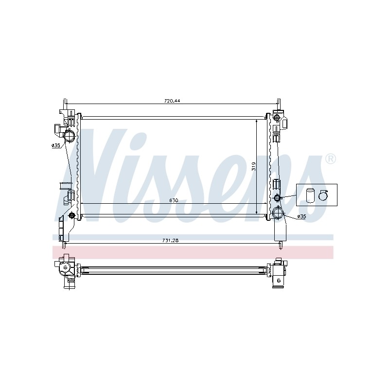 Radiateur Refroidissement Moteur Pour Peugeot Fiat Citroën 1330.T9 51780666