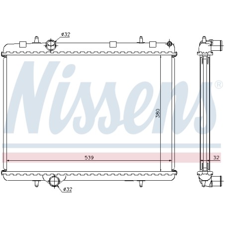 Radiateur Refroidissement Moteur Pour Peugeot Partner Citroën Berlingo