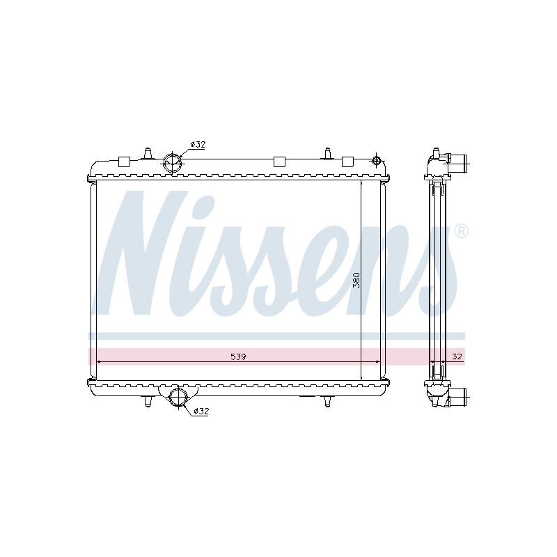Radiateur Refroidissement Moteur Pour Peugeot Partner Citroën Berlingo