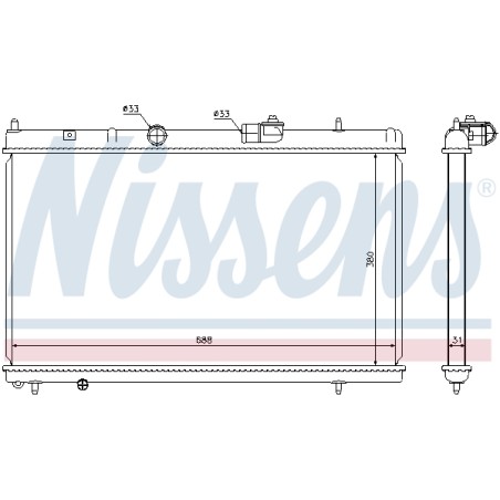 Radiateur Refroidissement Moteur Pour Peugeot 607 807 Citroën C5 I C8