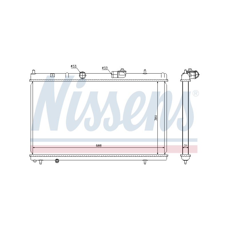 Radiateur Refroidissement Moteur Pour Peugeot 607 807 Citroën C5 I C8