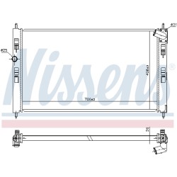 Radiateur Refroidissement Moteur Pour Peugeot 4008 Citroën Mitsubishi 1350A763