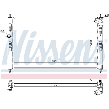 Radiateur Refroidissement Moteur Pour Peugeot 4008 Citroën Mitsubishi 1350A763