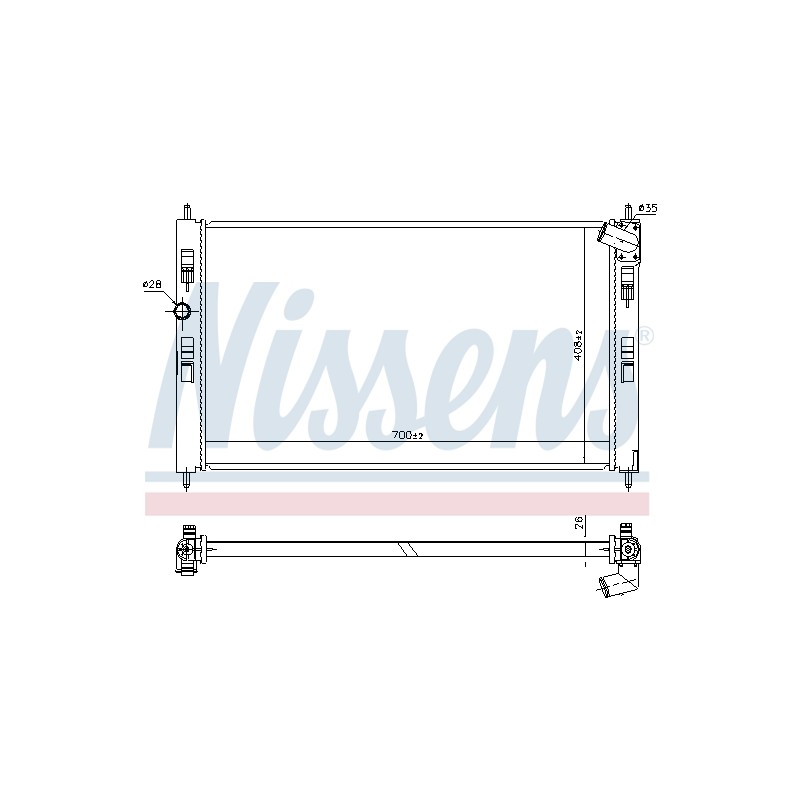 Radiateur Refroidissement Moteur Pour Peugeot 4008 Citroën Mitsubishi 1350A764