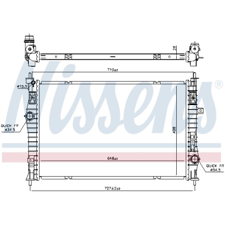 Radiateur Refroidissement Moteur Pour Peugeot 308 II Opel Fiat Toyota 1609961580