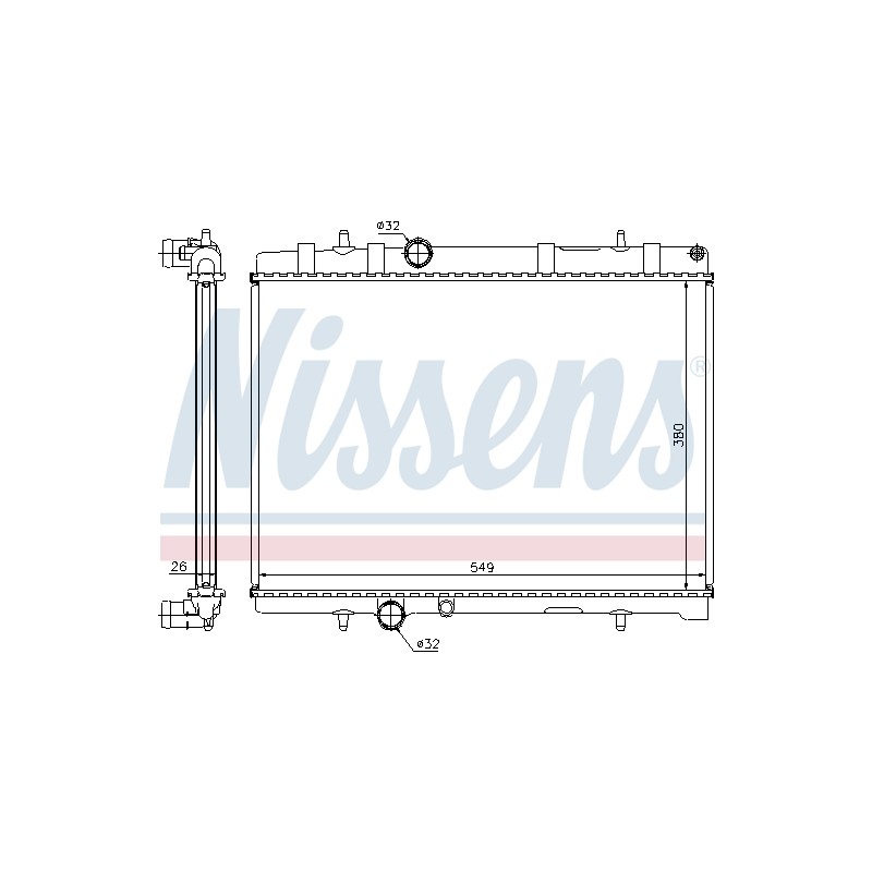 Radiateur Refroidissement Moteur Pour Peugeot 407 2008 I Citroën C5 II III
