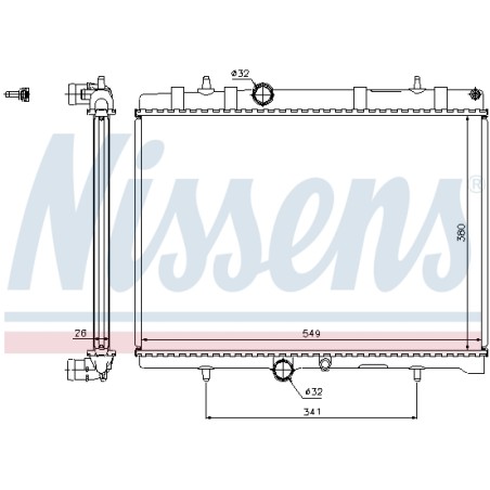 Radiateur Refroidissement Moteur Pour Peugeot Citroën DS 1333.08 1330Y5 1330W2