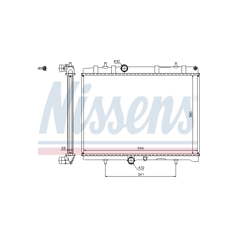 Radiateur Refroidissement Moteur Pour Peugeot Citroën DS 1333.08 1330Y5 1330W2