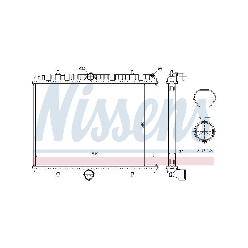 Radiateur Refroidissement Moteur Pour Peugeot Fiat Toyota Citroën C8 1330.Q7
