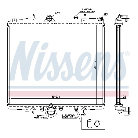 Radiateur Refroidissement Moteur Pour Peugeot Fiat Citroën C8 Lancia 9641728280