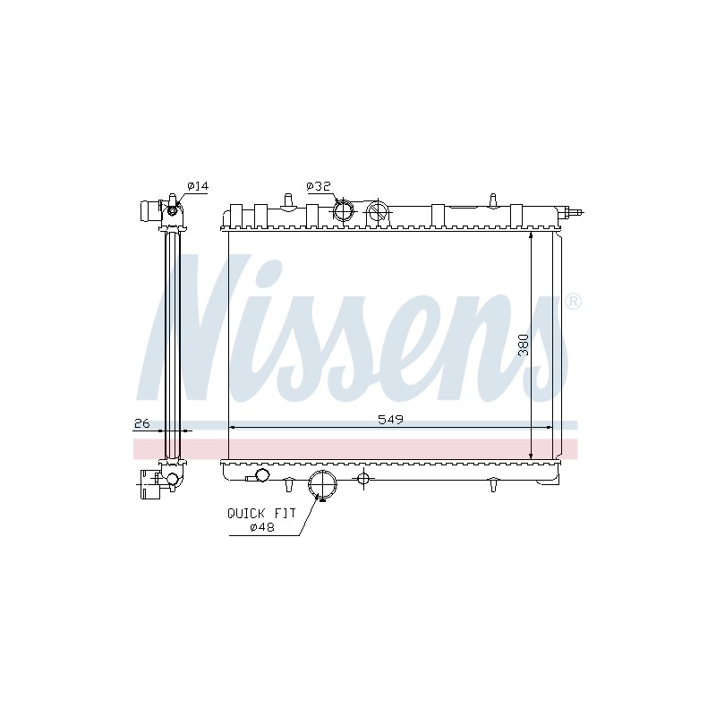 Radiateur Refroidissement Moteur Pour Peugeot 206 206+ 1330.59 1330.B2 1330.F2