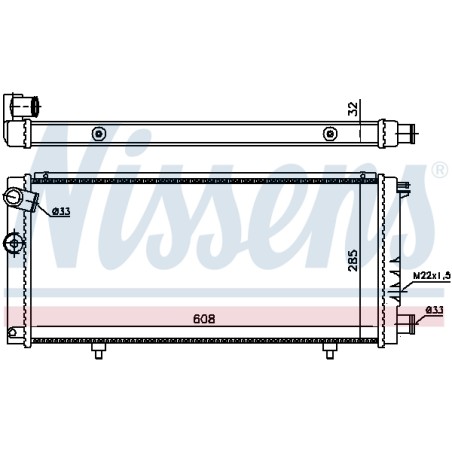 Radiateur Refroidissement Moteur Pour Peugeot 205 - I II 1300.H7 1300.K5 1300W4