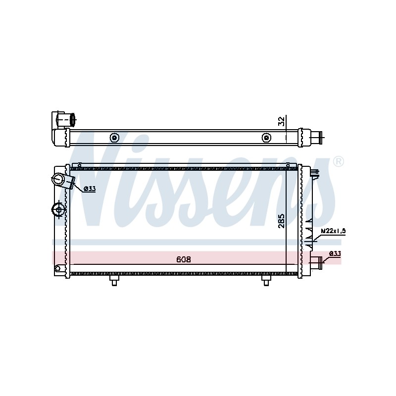 Radiateur Refroidissement Moteur Pour Peugeot 205 - I II 1300.H7 1300.K5 1300W4