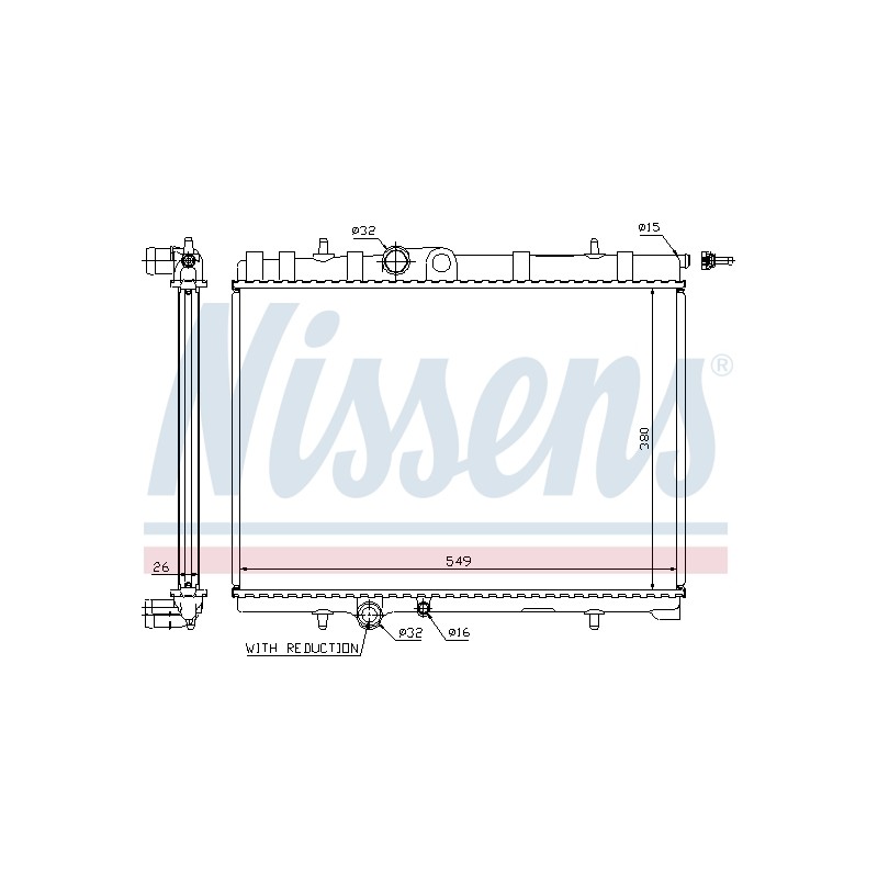 Radiateur Refroidissement Moteur Pour Peugeot 206 206+ 307 Citroën C4 I Xsara
