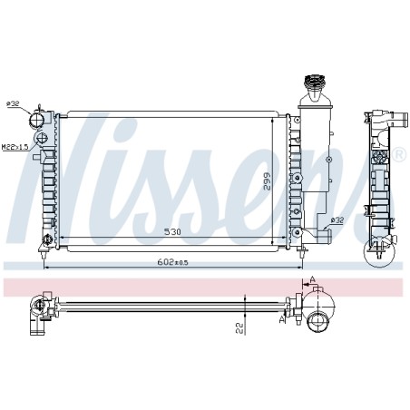 Radiateur Refroidissement Moteur Pour Peugeot 106 II Citroën Saxo 1330.87