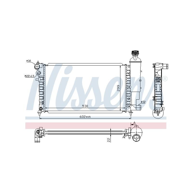 Radiateur Refroidissement Moteur Pour Peugeot 106 II Citroën Saxo 1330.87
