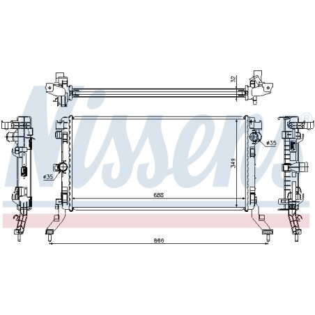 Radiateur Refroidissement Moteur Pour Renault Laguna III Latitude 214100005R