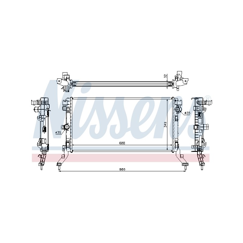 Radiateur Refroidissement Moteur Pour Renault Laguna III Latitude 214100005R