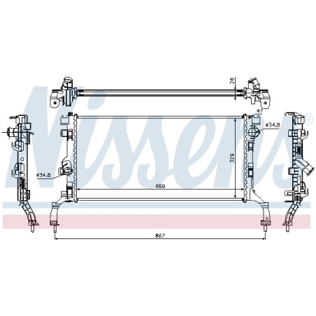 Radiateur Refroidissement Moteur Pour Renault Laguna III Latitude 214100004R