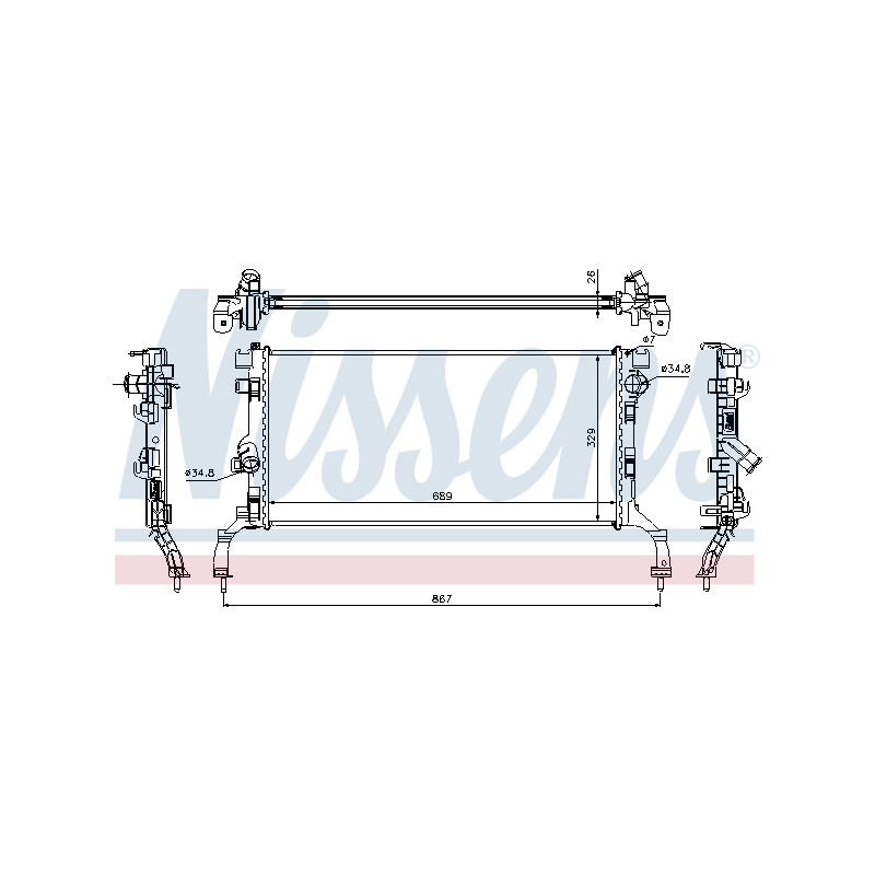 Radiateur Refroidissement Moteur Pour Renault Laguna III Latitude 214100004R