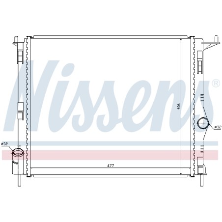 Radiateur Refroidissement Moteur Pour Renault Logan I Sandero Dacia Logan