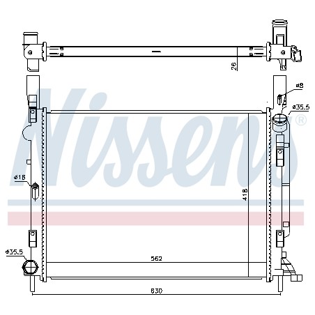 Radiateur Refroidissement Moteur Pour Renault Kangoo 8200418329