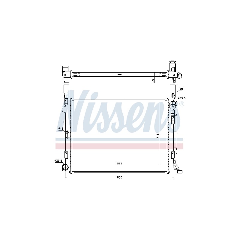Radiateur Refroidissement Moteur Pour Renault Kangoo 8200418329