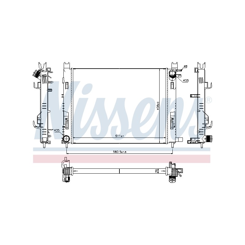 Radiateur Refroidissement Moteur Pour Renault Kaptur Lodgy Logan II Sandero