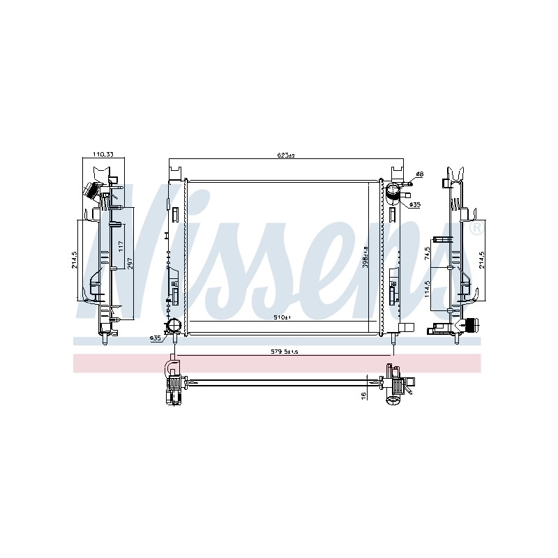 Radiateur Refroidissement Moteur Pour Renault Logan II Sandero Thalia III Dacia