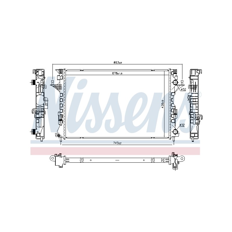 Radiateur Refroidissement Moteur Pour Renault Espace IV Laguna II 8200292771