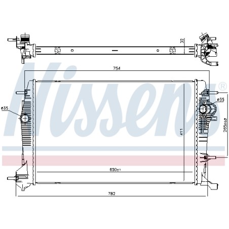 Radiateur Refroidissement Moteur Pour Renault Grand Scénic III 214100017R