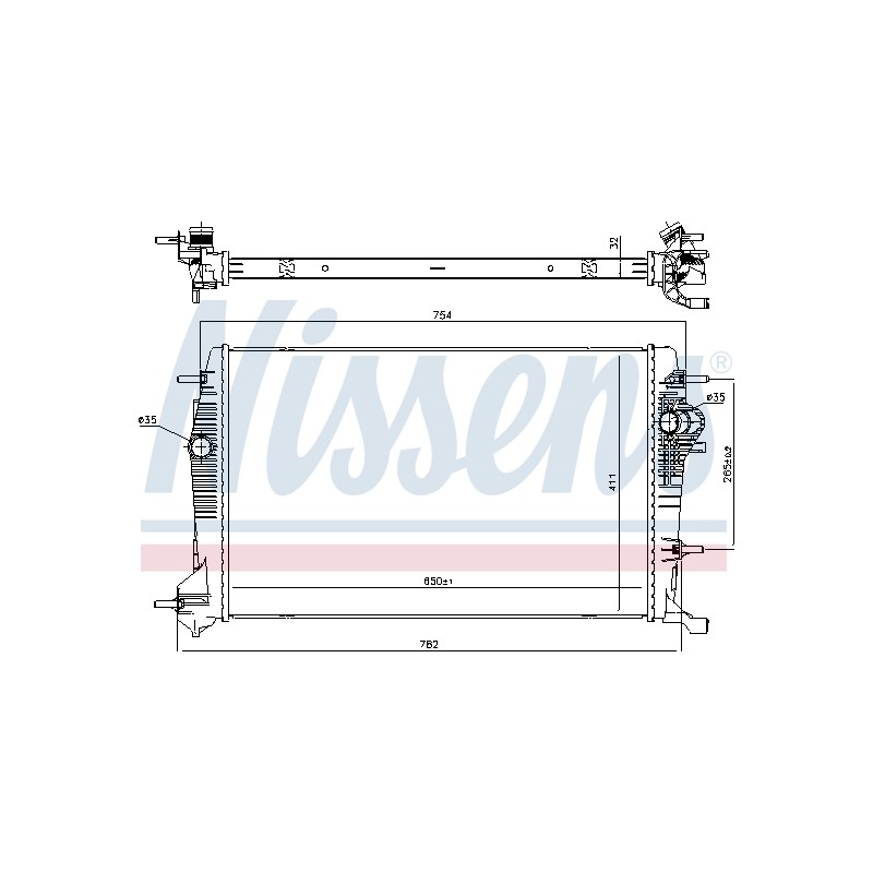 Radiateur Refroidissement Moteur Pour Renault Grand Scénic III 214100017R
