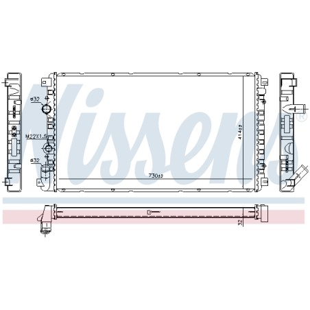Radiateur Refroidissement Moteur Pour Renault Master II Nissan Interstar