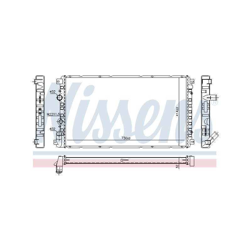 Radiateur Refroidissement Moteur Pour Renault Master II Nissan Interstar
