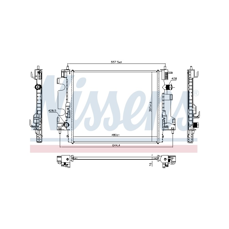 Radiateur Refroidissement Moteur Pour Renault Twingo III Smart Forfour Fortwo